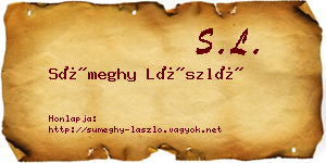 Sümeghy László névjegykártya