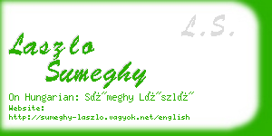 laszlo sumeghy business card